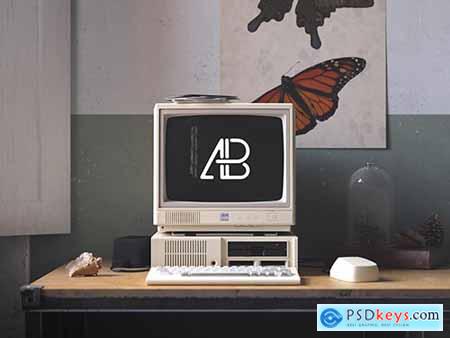 Retro IBM Desktop Mockup