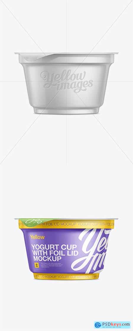 150g Yogurt Cup W Foil Lid Mockup 11218