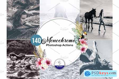 140 Monochrome Photoshop Actions 3937900