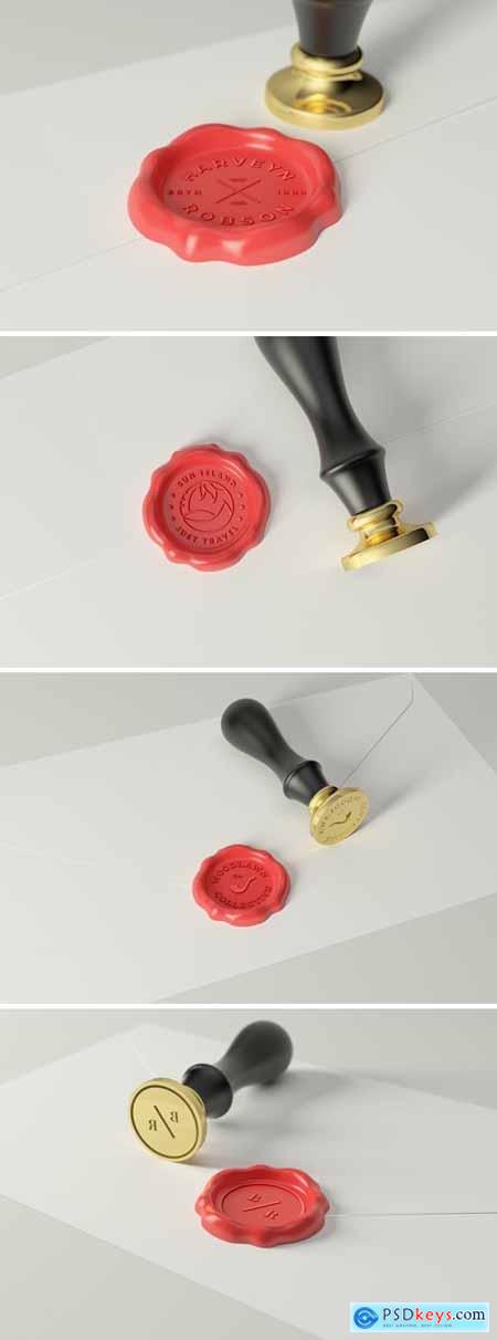 Wax Seal Stamp Photoshop Mockups