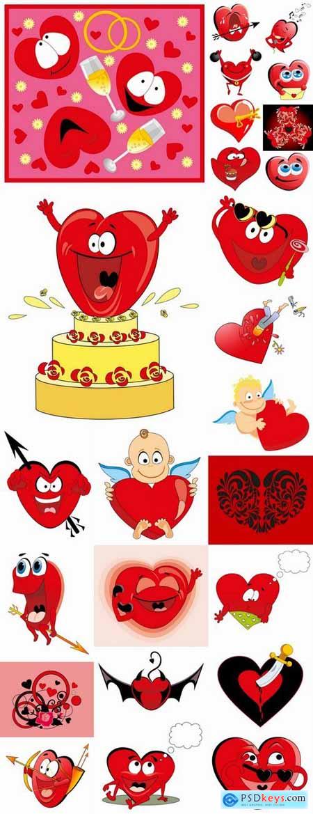 Images of the heart vector image 2-25 Eps