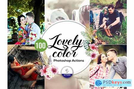 100 Lovely Color Photoshop Actions 3937852