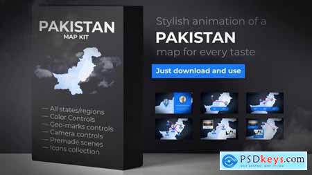 VideoHive Pakistan Map - Islamic Republic of Pakistan Map Kit