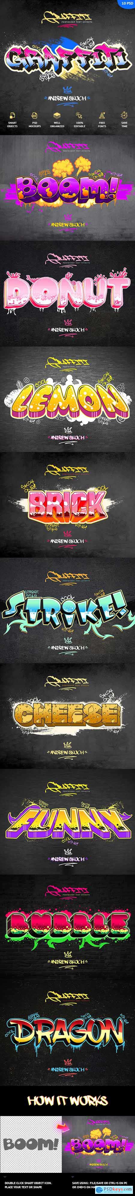 Graffiti Text Effects - 10 PSD - vol 2 23895863