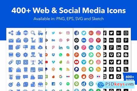 Huge Social Media and Web Icons Set