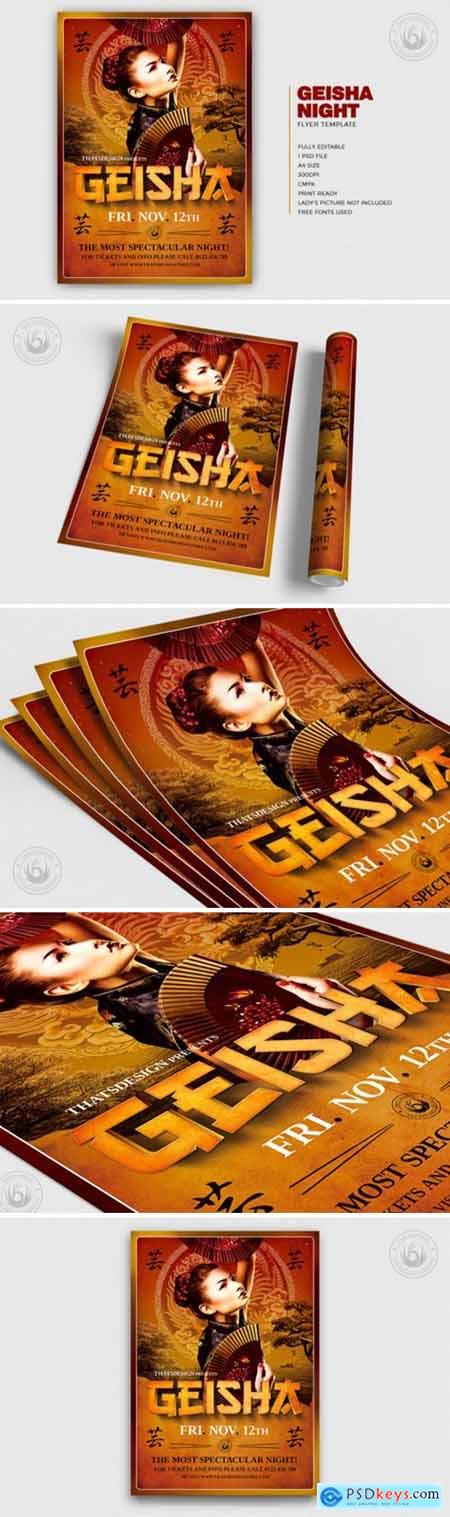 Geisha Night Flyer Template V3 1667384