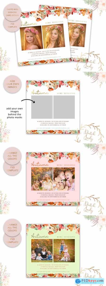 PSD Photo Session Card Template #46 1673886