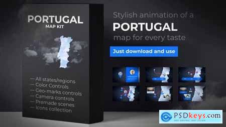 VideoHive Portugal Map - Portuguese Republic Map Kit