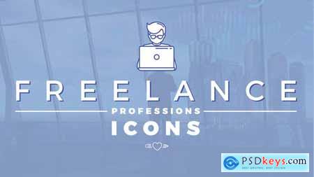 VideoHive Freelance Professions Icons