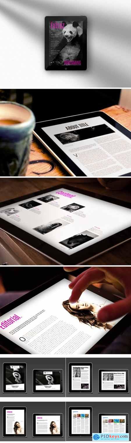 Extraz magazine Ebook Template