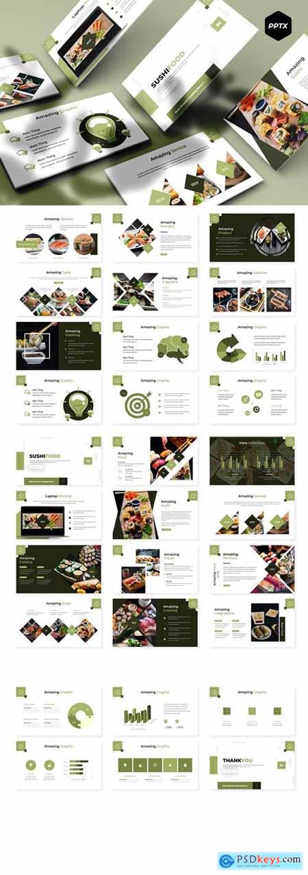 Sushifood Powerpoint, Keynote and Google Slides Templates