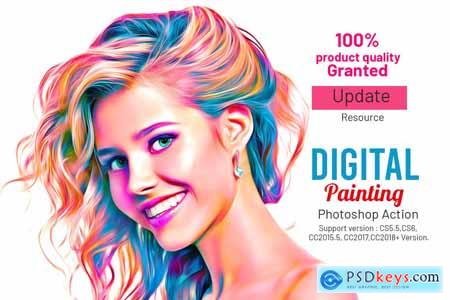 Digital Painting Photoshop Action 3969610