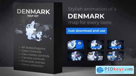 VideoHive Denmark  Map - Kingdom of Denmark Map Kit