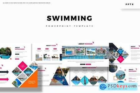 Swimming Powerpoint, Keynote and Google Slides Templates