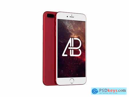Product Red iPhone 7 Plus Mockup Vol.1