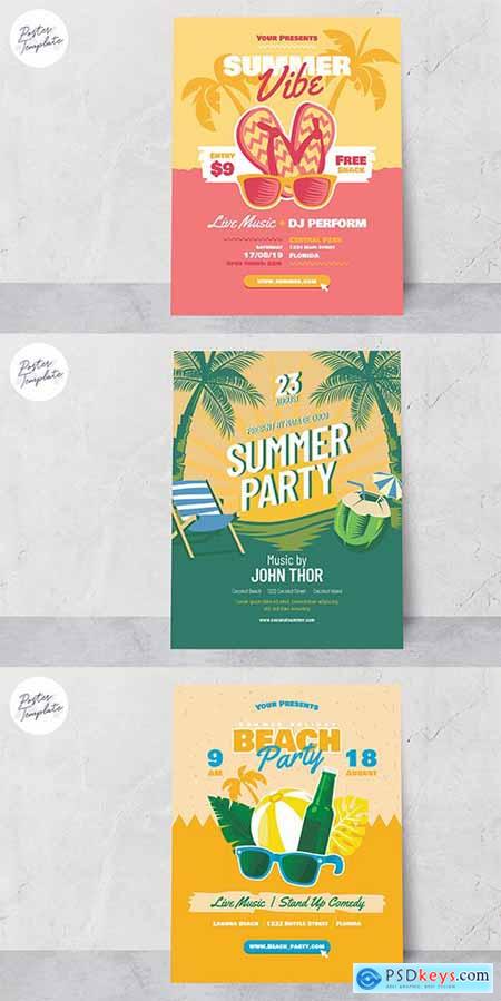 Summer Poster Template Set