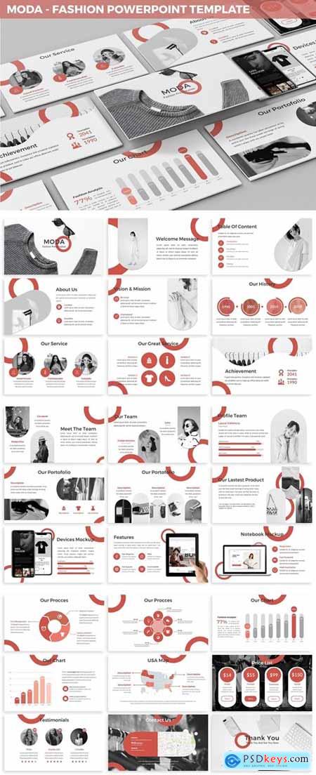 Moda - Fashion Powerpoint Template » Free Download Photoshop Vector ...