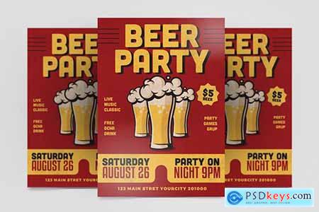 Beer Party Flyer 9Q7P8VB