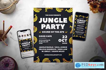 Jungle Party Flyer Set
