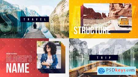 VideoHive Vlog Intro Youtube Channel Travel Blog Opener Dynamic Typography