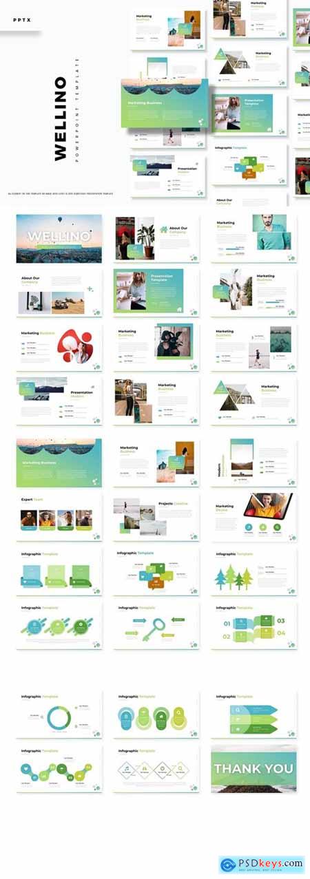 Wellino Powerpoint, Keynote and Google Slides Templates