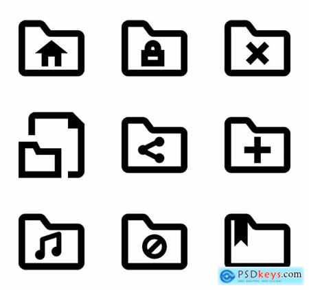 62 Folders Icons (Lineal, Fill)