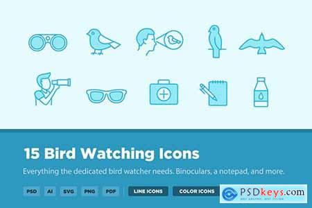 15 Bird Watching Icons