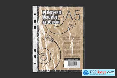 Punched Pocket For A5 Paper Size Mockup 305376
