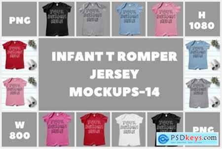 Infant T Romper Jersey Mockups Bundle
