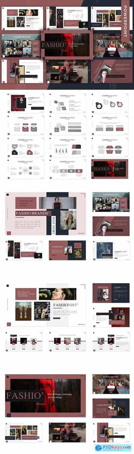 Fashion Powerpoint, Keynote and Google Slides Templates