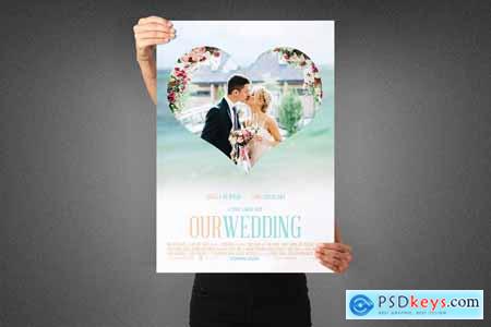 Our Wedding Movie Poster Template 3990134