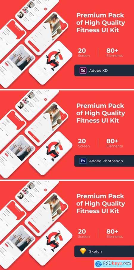 Gym and Fitness Mobile UI KIT Bundle