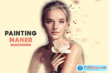 Painting Maker Photoshop Action 3999758