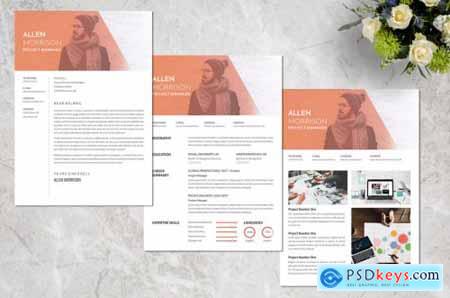 Project Manager Creative CV Resume Vol. 63