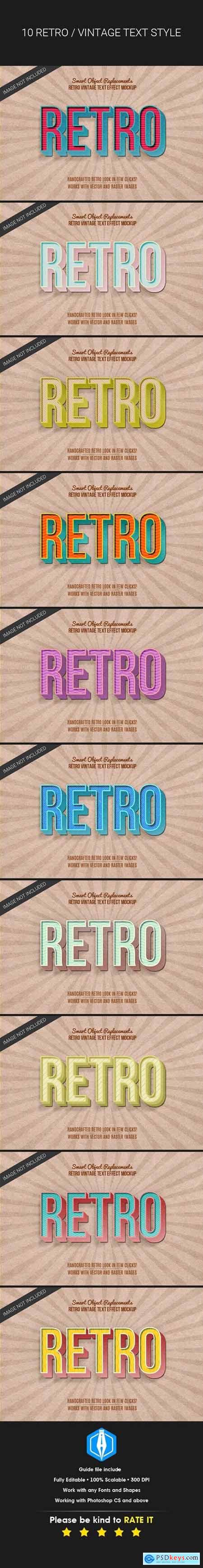 3D Retro Vintage Text Effects 24381860