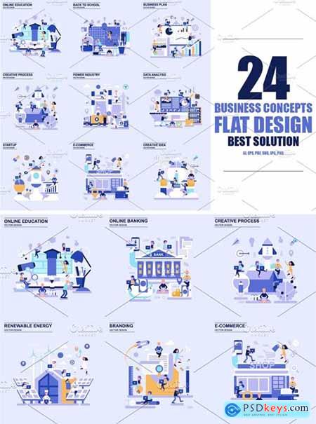 Flat Design Business Concepts 2503335