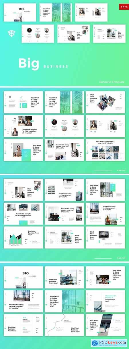 Big Business Powerpoint, Keynote and Google Slides Templates