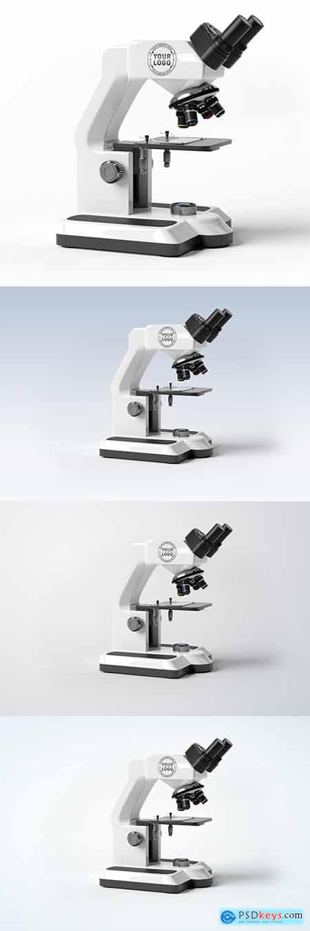 Microscope Mockup on White Background 238581372