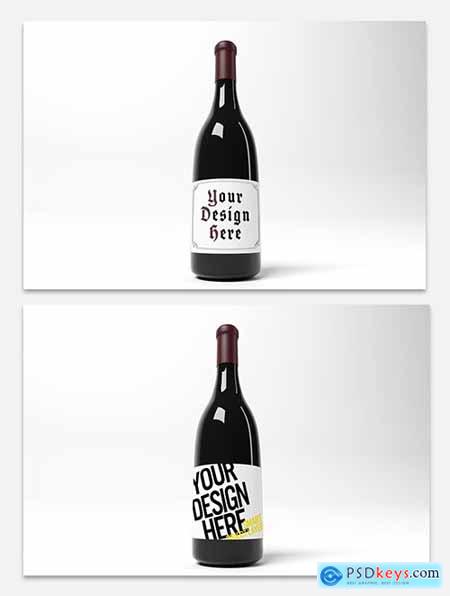 Wine Bottle Label Mockup 238605529