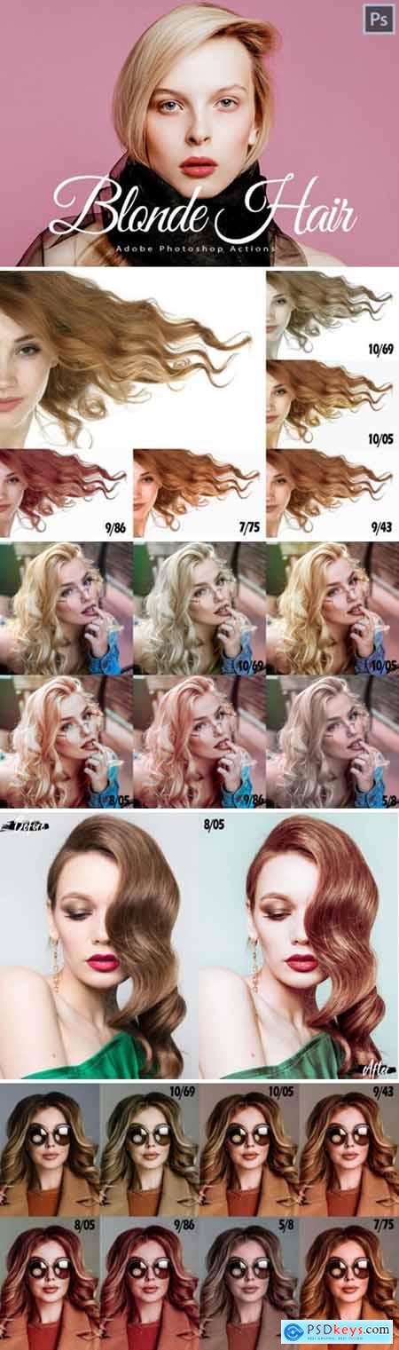 14 Blonde Hair Photoshop Actions 1706244
