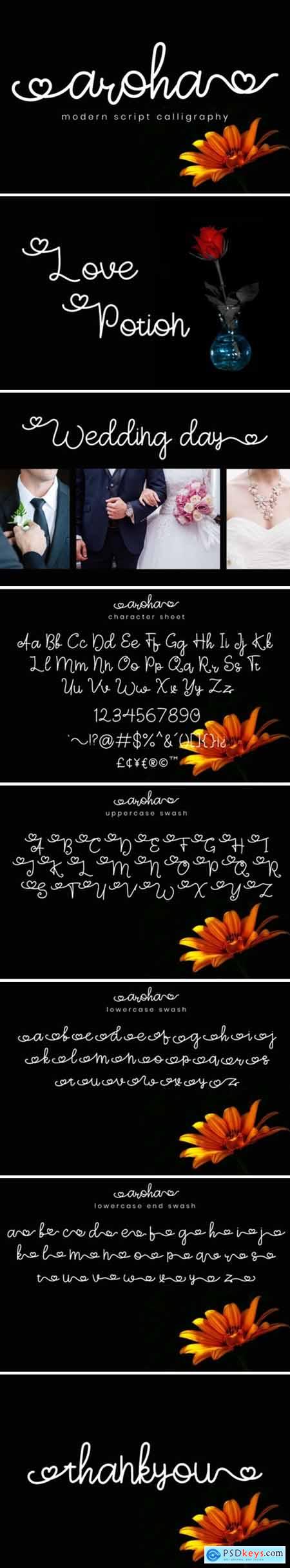 Aroha Script Font