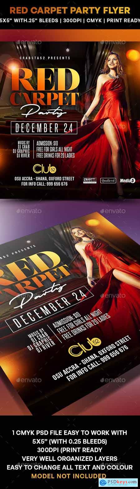 Red Carpet Party Flyer 24280646