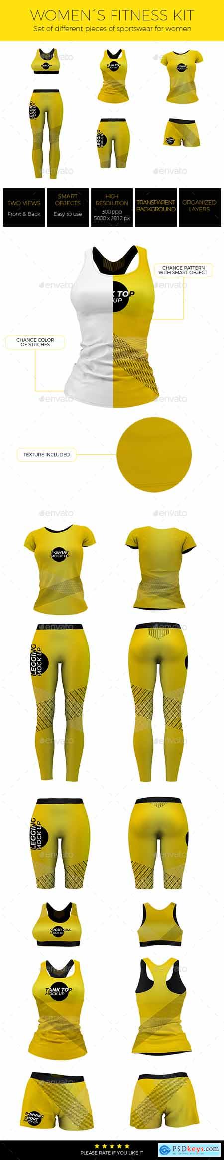 Women Fitness Kit Mock-up 24295113