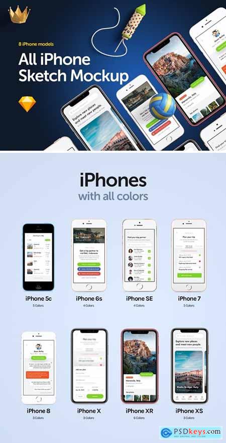 All iPhone Sketch Mockup