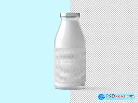 Glass Milk Bottle Mockup 236523345