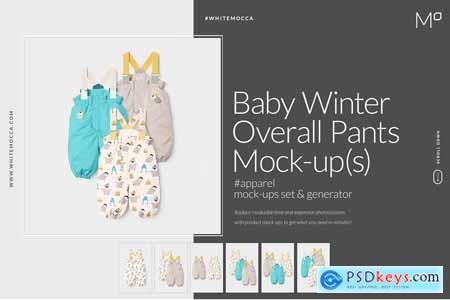 Baby Winter Overall Pants Mock-ups 3993187