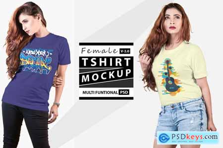 Download Graphicriver Female Tshirt Mockup 19376617 For Free Uxfree Com