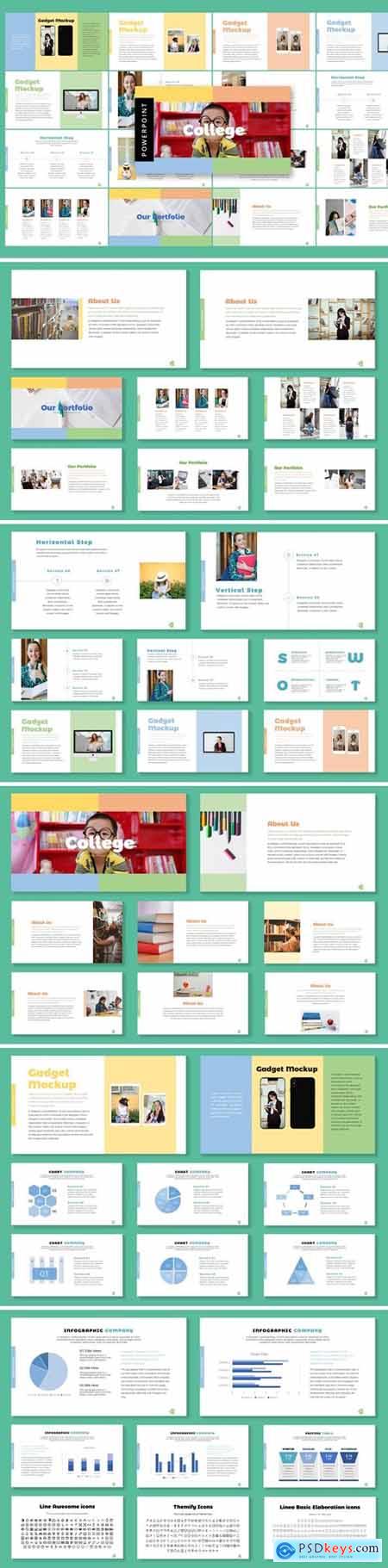 College - Back to School Powerpoint, Keynote and Google Slides Templates