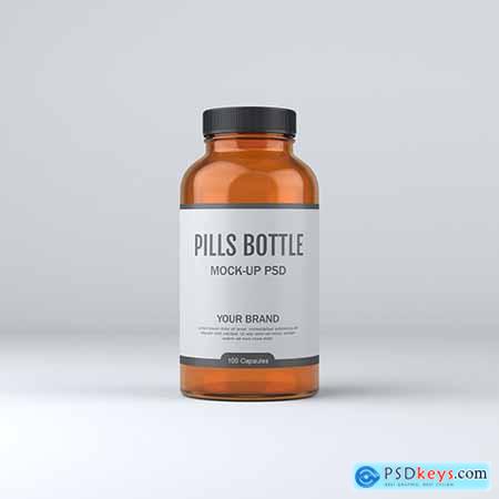 Pill Bottle Medicine PSD Mockup