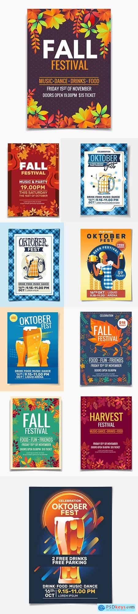 Oktoberfest Party Flyer Template Set
